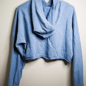 Blue Cropped Hoodie